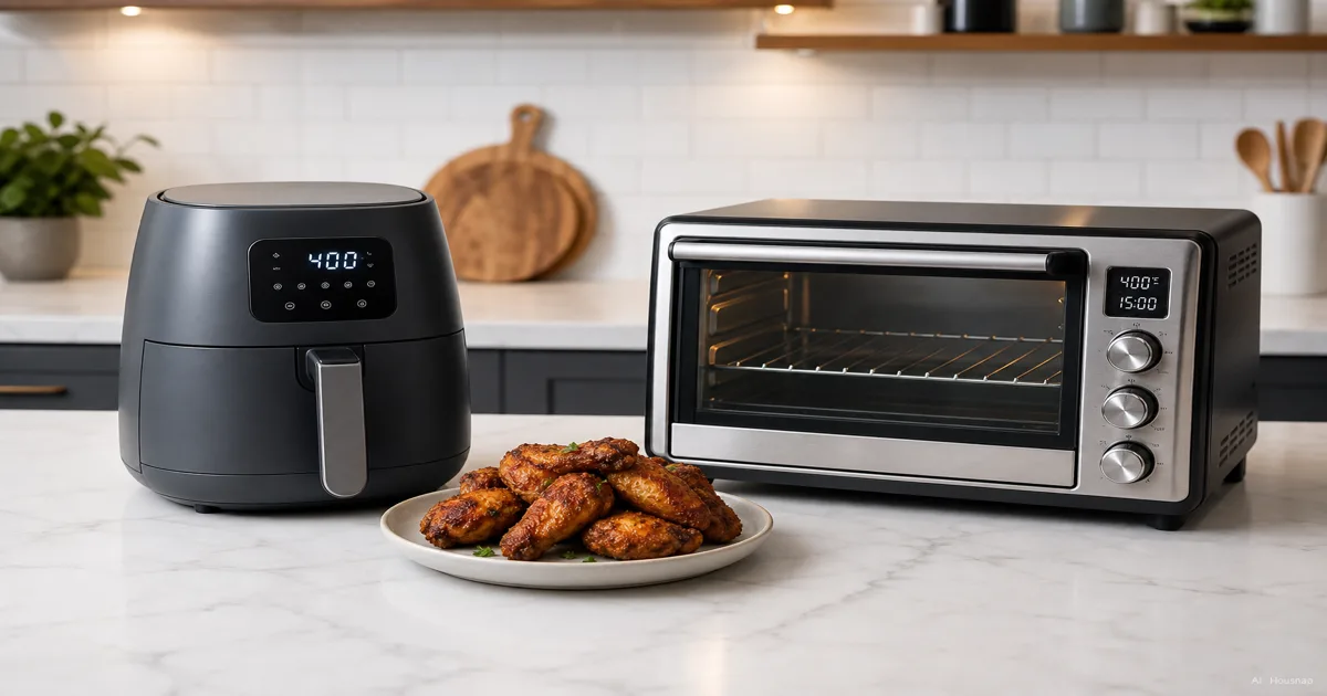 Air Fryer vs Toaster Oven, Which One to Buy First — AI illustration