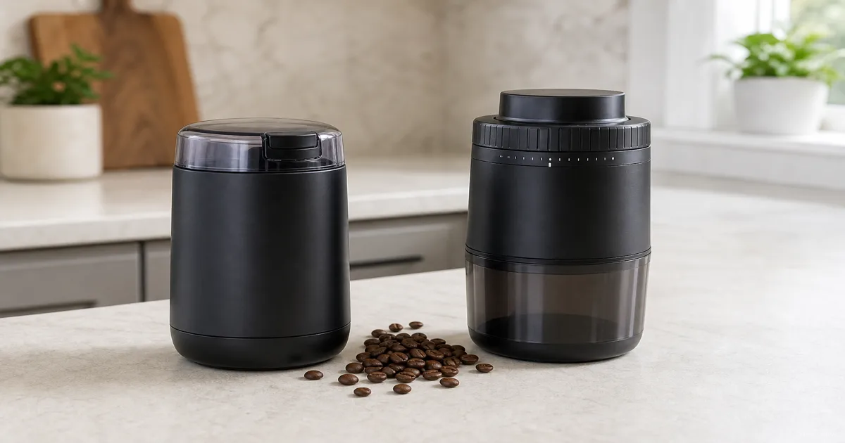 Burr vs Blade Coffee Grinder: What the Difference Actually Does to Your Cup — KI-Illustration