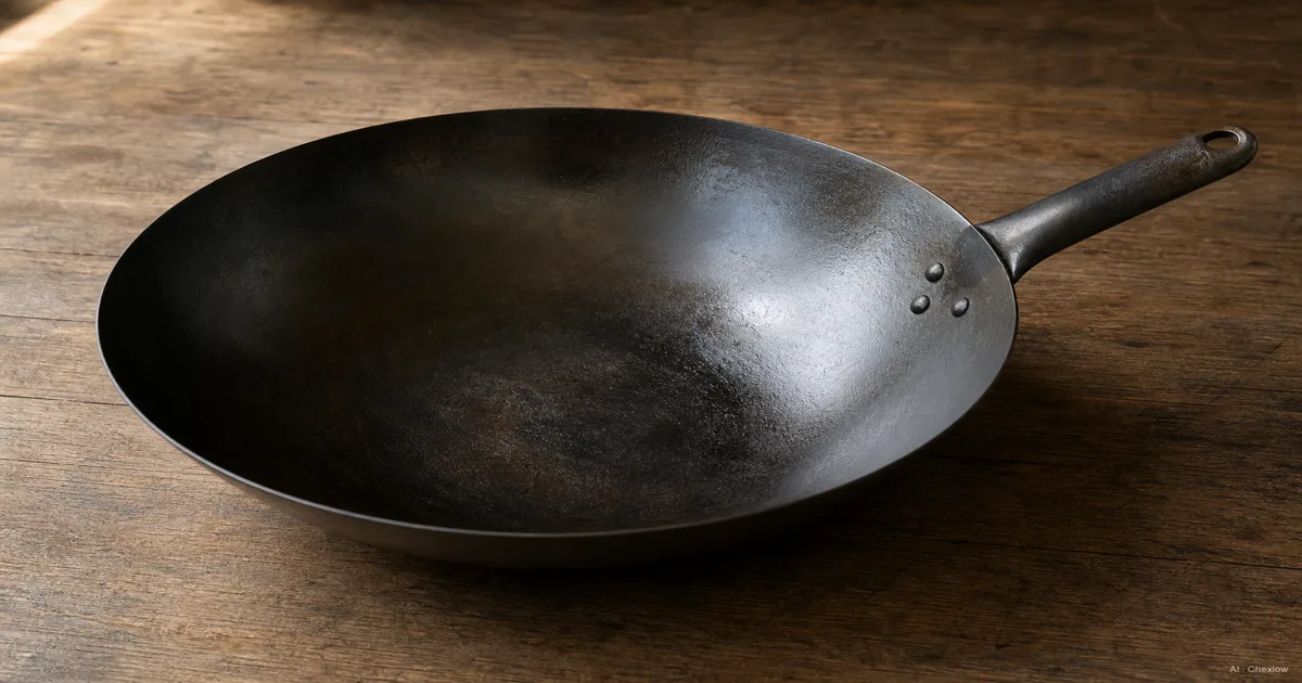 Buying Your First Wok: Carbon Steel or Nonstick, and What Actually Matters — AI illustration
